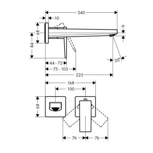 Vòi Hafele Lavabo Treo Tường Metropol 225 Mm 589.50.520 - 9