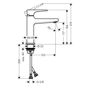 Vòi Hafele Lavabo Metropol 110 589.50.510 - 7 Vòi Hafele Lavabo Metropol 110 589.50.510 - 6