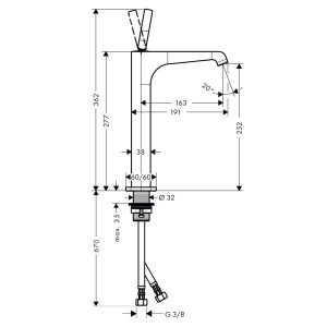 Vòi Hafele Lavabo Axor Citerrio E 250 589.30.521 - 6