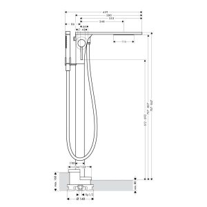 Cây Sen TắM Âm SàN Hafele Massaud 589.29.514 - 8 Cây Sen TắM Âm SàN Hafele Massaud 589.29.514 - 7