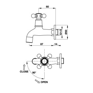 Vòi Lạnh Gắn Tường Hafele Compact 589.25.540 - 6