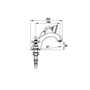 Bộ Trộn Bồn Tắm 4 Lỗ Hafele Victoria Gold 589.10.179 - 9