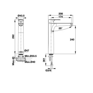 Vòi Hafele Lavabo Active 240 589.02.732 - 7
