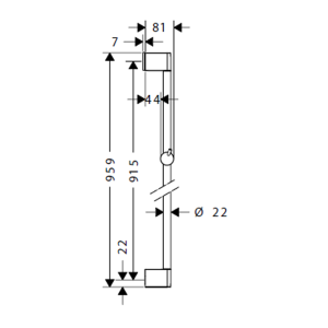Thanh Treo Sen Hafele Crometta 589.29.658 - 6