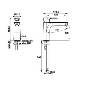 Vòi Hafele Lavabo Active 100 589.02.731 - 9