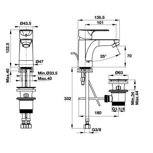 Vòi Hafele Lavabo Active 70 589.02.730 - 6
