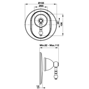 Bộ Trộn Sen Tắm Âm Hafele Victoria Gold 589.02.693 - 6