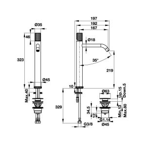 Vòi Hafele Lavabo Charm 210 589.02.632 - 6