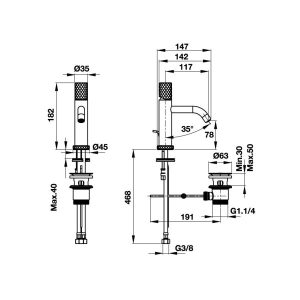 Vòi Hafele Lavabo Charm 70 589.02.630 - 6