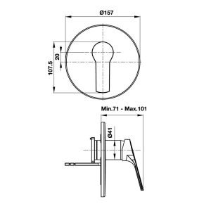 Bộ Trộn Sen Tắm Âm Hafele New Mysterious 589.02.606 - 7 Bộ Trộn Sen Tắm Âm Hafele New Mysterious 589.02.606 - 6
