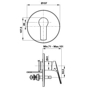 Bộ Trộn Bồn Tắm Âm Hafele New Mysterious 589.02.605 - 7 Bộ Trộn Bồn Tắm Âm Hafele New Mysterious 589.02.605 - 6