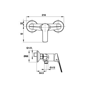 Bộ Trộn Sen Tắm Lắp Nổi Hafele New Mysterious 589.02.603 - 6