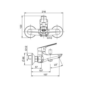 Bộ Trộn Bồn Tắm Hafele New Mysterious 589.02.602 - 6