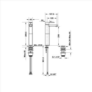 Vòi Chậu Nóng Lạnh (Loại Cao) Hafele Celina 589.02.181 - 6