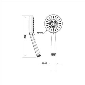 Bộ Sen Tay Hafele Tròn 3 Chức Năng 589.85.300 - 7 Bộ Sen Tay Hafele Tròn 3 Chức Năng 589.85.300 - 6