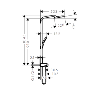 Cây Sen Tắm Đứng Hafele Rainmaker Select 420 589.54.300 - 7 Cây Sen Tắm Đứng Hafele Rainmaker Select 420 589.54.300 - 6