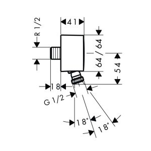 Phụ Kiện Cấp Nước Cho Sen Tay Hafele 589.50.706 - 6
