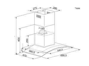 Máy hút mùi Dann DA70EB - 8 Máy hút mùi Dann DA70EB - 7