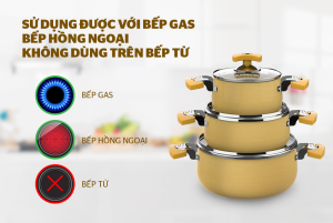 Bộ nồi Anod SUNHOUSE SHG2703GA - 15