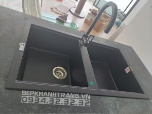 Chậu đá Malloca Nero K-45040 / Màu đen / Phủ nano kháng khuẩn - 5 CHẬU ĐÁ MALLOCA NERO K-45040