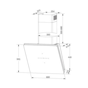 Máy hút mùi áp tường Malloca MC 60GT B - 46 Máy hút mùi áp tường Malloca MC 60GT B - 45