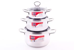 Giỏ hàng - 3 BỘ NỒI INOX 3 ĐÁY QUAI ĐŨA CAO CẤP SH888