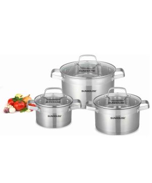 Giỏ hàng - 6 BỘ NỒI INOX 5 ĐÁY SUNHOUSE SH780