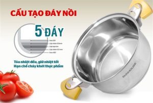 BỘ NỒI INOX 5 ĐÁY SUNHOUSE SH787 - 15 BỘ NỒI INOX 5 ĐÁY SUNHOUSE SH787 - 14