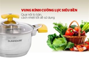 BỘ NỒI INOX 5 ĐÁY SUNHOUSE SH787 - 17 BỘ NỒI INOX 5 ĐÁY SUNHOUSE SH787 - 16