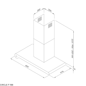 Máy hút mùi áp tường Malloca Circle F188