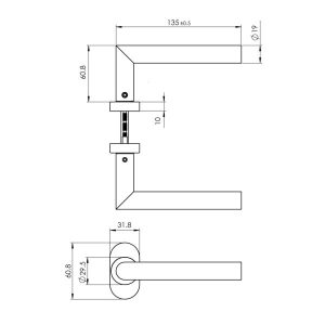 Tay Nắm Gạt Cho Cửa Đố Nhỏ Hafele 903.78.652 - 7