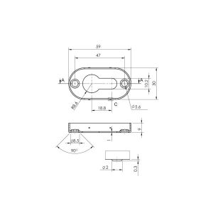 Tay Nắm Gạt Cho Cửa Đố Nhỏ Hafele 903.78.652 - 9