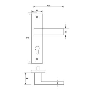 Tay Nắm Cửa Chính Đế Dài 316 Hafele 903.78.591 - 6