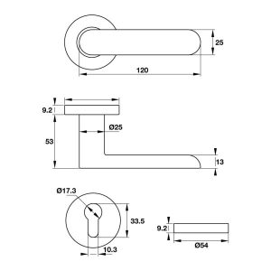 Tay Nắm Gạt Có Nắp Che HAFELE 903.98.162 - 4 Tay Nắm Gạt Có Nắp Che HAFELE 903.98.162 - 3