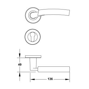 Tay Nắm Gạt Có Nắp Che Hafele 903.99.723 - 6