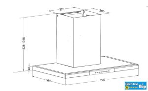 Máy hút mùi Eurosun EH-70AF76