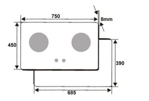 Bếp gas âm Canzy CZ 226T - 2 Bếp gas âm CANZY CZ 226T