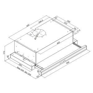 MÁY HÚT MÙI BẾP ÂM TỦ FAGOR 3AF3-641B - 1 FAGOR 3AF3-641B