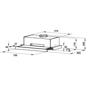 Máy hút mùi âm tủ Hafele HH-TT70A 533.86.817 - 8