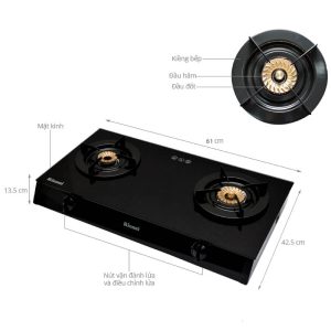 Bếp Gas Rinnai RV-6Double Glass(SP) - 5 Bếp Gas Rinnai RV-6Double Glass(SP) - 4