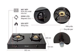 Bếp Gas rinnai RV-7Double Glass(SP) - 4 Bếp Gas rinnai RV-7Double Glass(SP) - 3