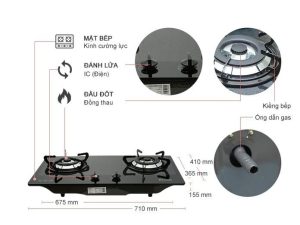 Bếp Gas Âm Rinnai RVB-2BG(D)N - 5 Bếp Gas Âm Rinnai RVB-2BG(D)N - 4