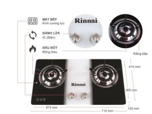 Bếp Gas Âm Rinnai RVB-2BG(W)N - 5 Bếp Gas Âm Rinnai RVB-2BG(W)N - 4