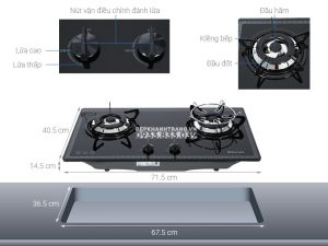 Bếp Gas Âm Rinnai RVB-2BG(Wv-M)N - 4 Bếp Gas Âm Rinnai RVB-2BG(Wv-M)N - 3