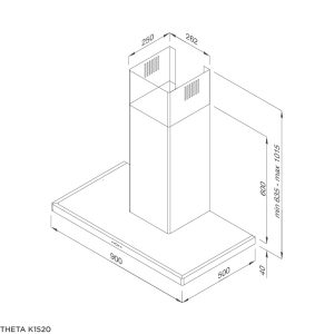 Máy hút mùi áp tường Malloca THETA K1520 - 9 Máy hút mùi áp tường Malloca THETA K1520