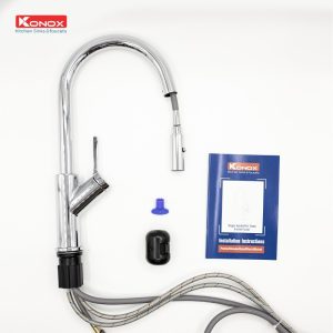 VÒI RỬA BÁT RÚT DÂY KONOX PONTE CHROME - 12 VÒI RỬA BÁT RÚT DÂY KONOX PONTE CHROME