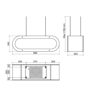 MÁY HÚT MÙI ĐẢO TREO DÂY CÁP DUDOFF ALEXA 90SGB - 7 MÁY HÚT MÙI ĐẢO TREO DÂY CÁP DUDOFF ALEXA 90SGB - 6
