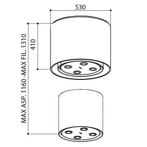 MÁY HÚT MÙI ĐẢO TREO DÂY CÁP DUDOFF AMARA - 10 MÁY HÚT MÙI ĐẢO TREO DÂY CÁP DUDOFF AMARA - 9