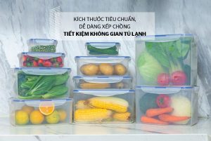 Bộ 4 hộp bảo quản thực phẩm Biozone tặng dao KB-CO4P04E - 18 Bộ 4 hộp bảo quản thực phẩm Biozone tặng dao KB-CO4P04E - 17