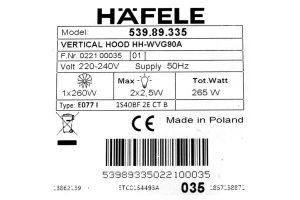Máy Hút Mùi Gắn Tường Hafele HH-WVG90A 535.82.203 - 56 Máy Hút Mùi Gắn Tường Hafele HH-WVG90A 535.82.203 - 55